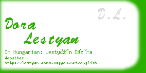 dora lestyan business card